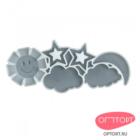 Силиконовая форма для леденцов «Солнце, луна, облака»