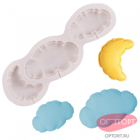 Силиконовая форма для леденцов «Луна и облака - Воздушные шары»